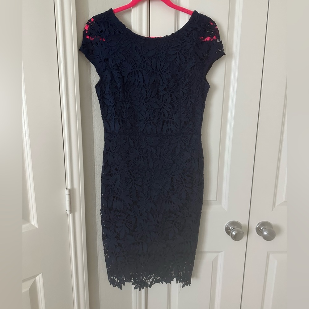 Navy laced dress